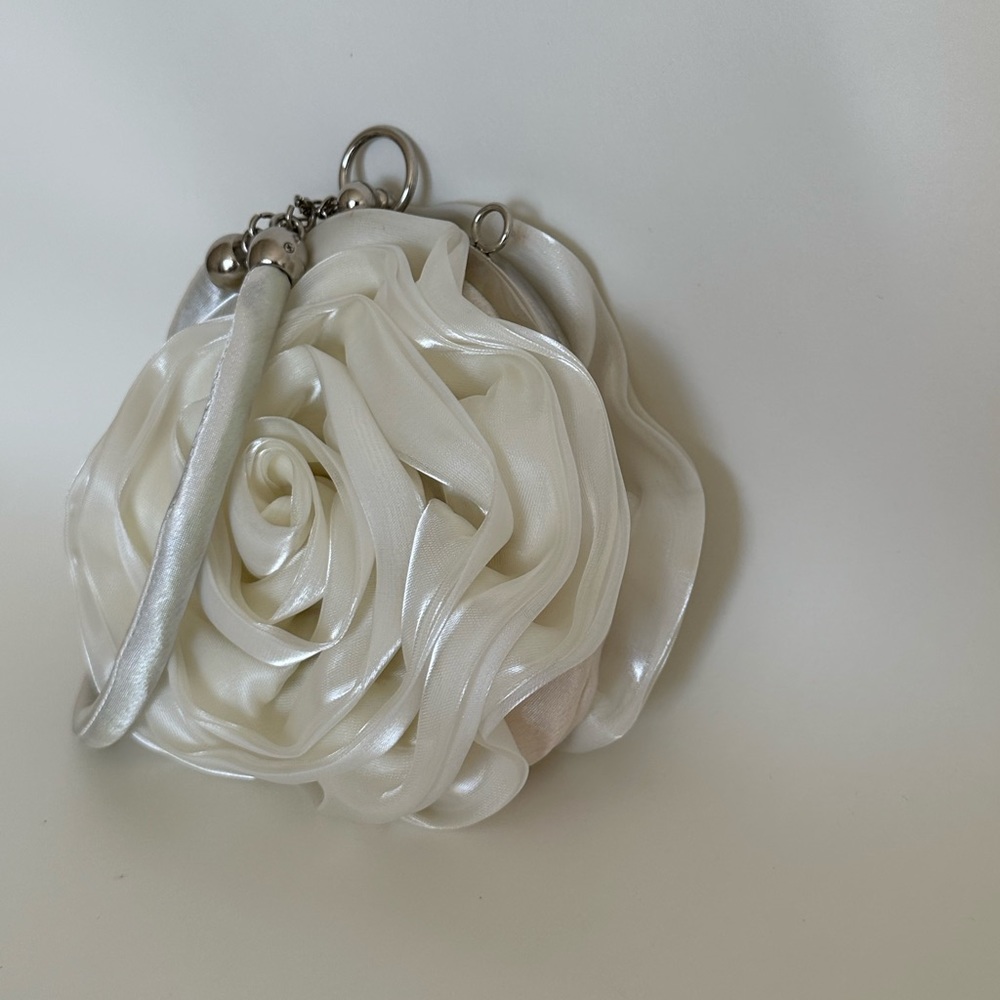 Vintage rose wristlet evening bag